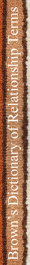 Welcome to Brown's Dictionary of Relationship Terms; Link to Table of Contents